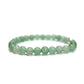 Pulsera de aventurina verde y plata (6 mm) -Prosperidad y crecimiento