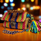 BOLSO TEJIDO A MANO NOCHE BRILLANTE BY INMADEL