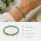 Pulsera de aventurina verde y plata (6 mm) -Prosperidad y crecimiento