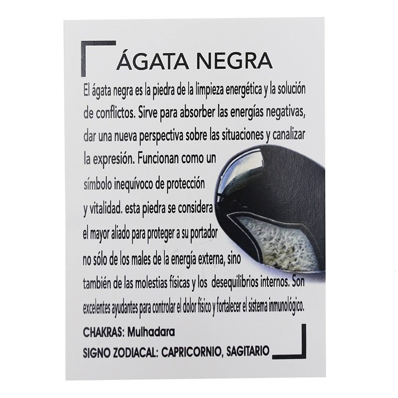 ÁGATA NEGRA COLGANTE PLATA Y GEMA