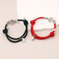 PULSERA ROJA ÁRBOL DE LA VIDA CON DIJE IMANTADO CORAZÓN