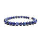 Pulsera de lapislázuli y gema de plata 6mm Sabiduría y comunicación