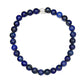Pulsera de lapislázuli y gema de plata 6mm Sabiduría y comunicación