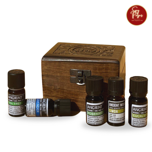 PROMOCIÓN ACEITES ESENCIALES + CAJA DE MADERA