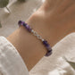 Pulsera amatista · Infinito y plata (6 mm)