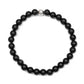 Pulsera de onix negrp y gema de plata 6mm Protección y fortaleza