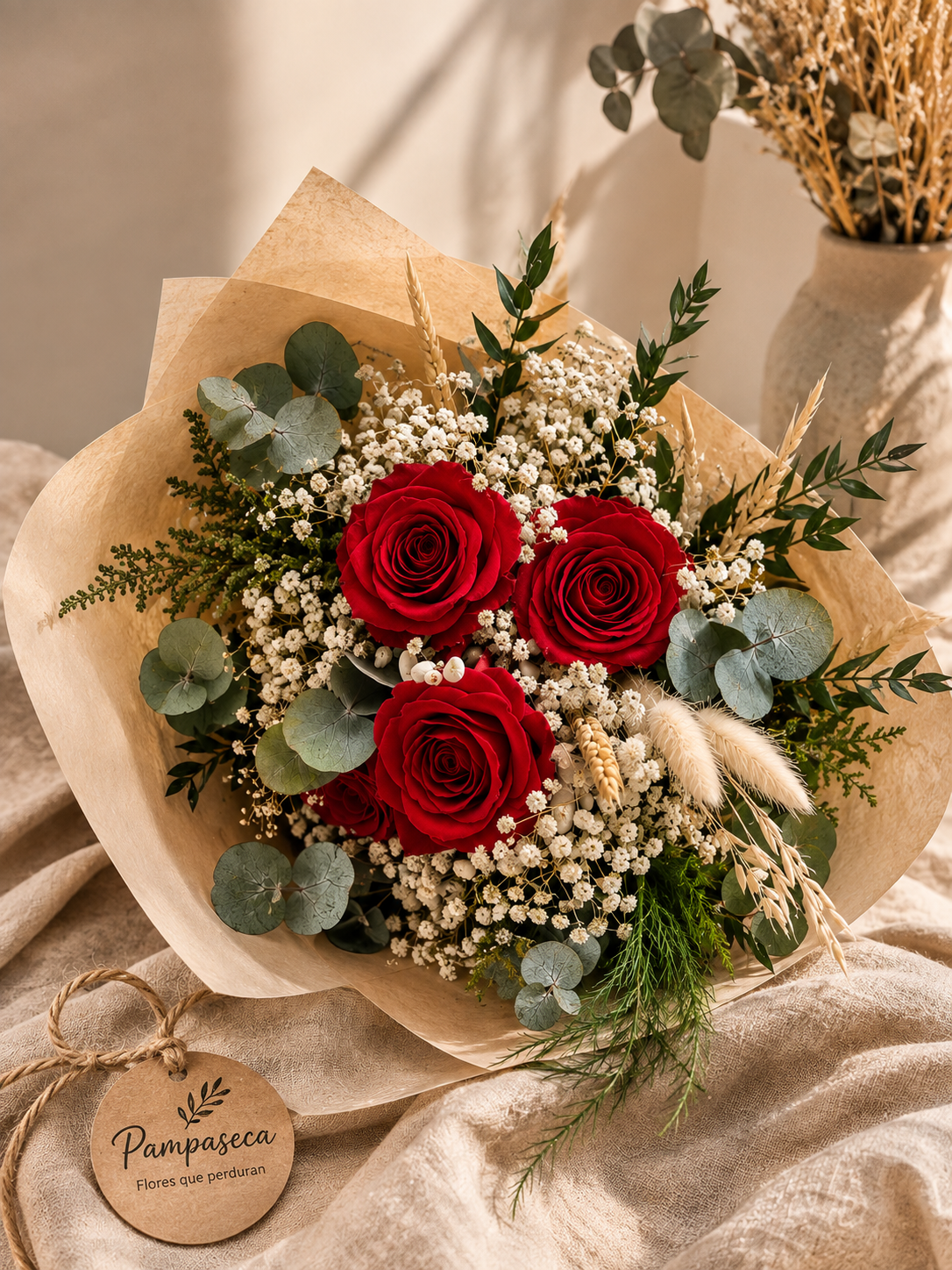 Ramo de Rosas Rojas Preservadas Premium