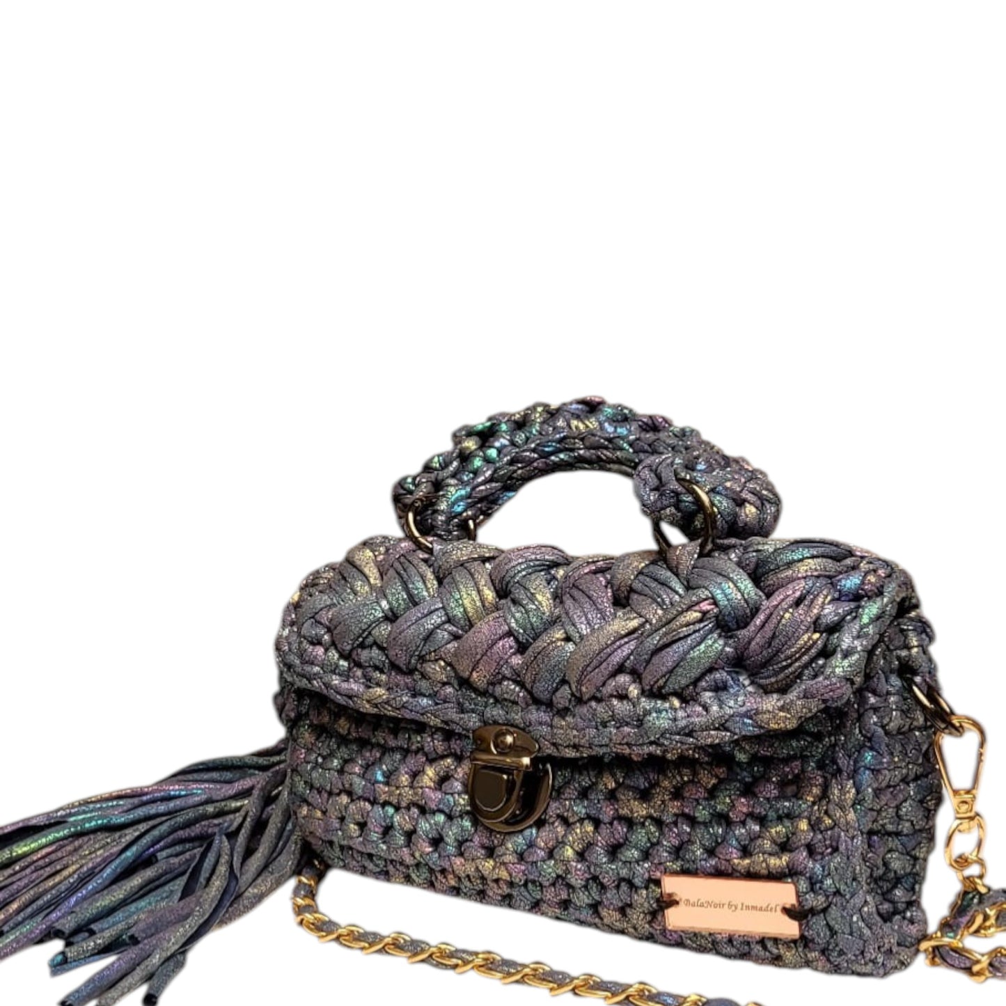 BOLSO TEJIDO A MANO BLUEWISH