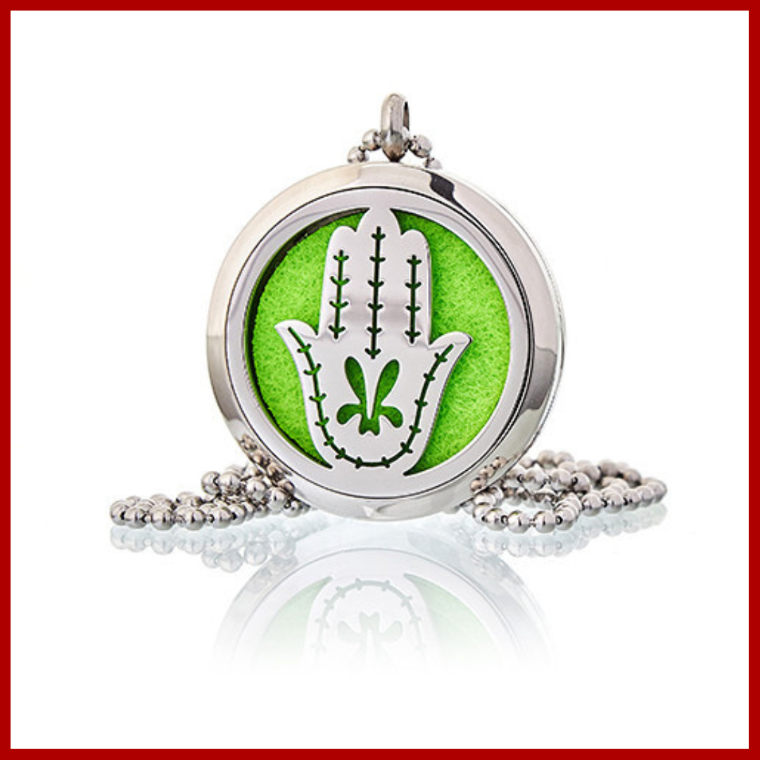 Collares difusores de aromaterapia 30mm - Mano de Fatima