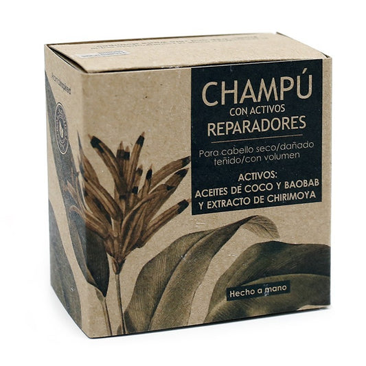 Champú sólido para cabello seco - con activos REPARADORES