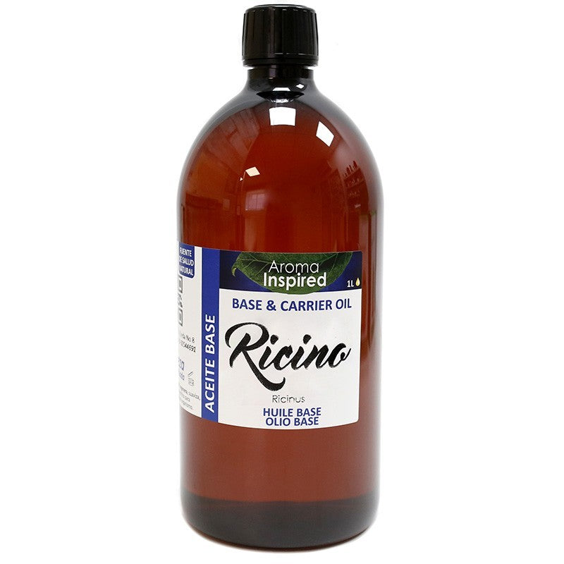 ACEITE RICINO BOTE DE 1LITRO .Etiquetado resistente y bote con precinto de seguridad de color ámbar no translúcido protegiendo su contenido y propiedades de la luz solar. 