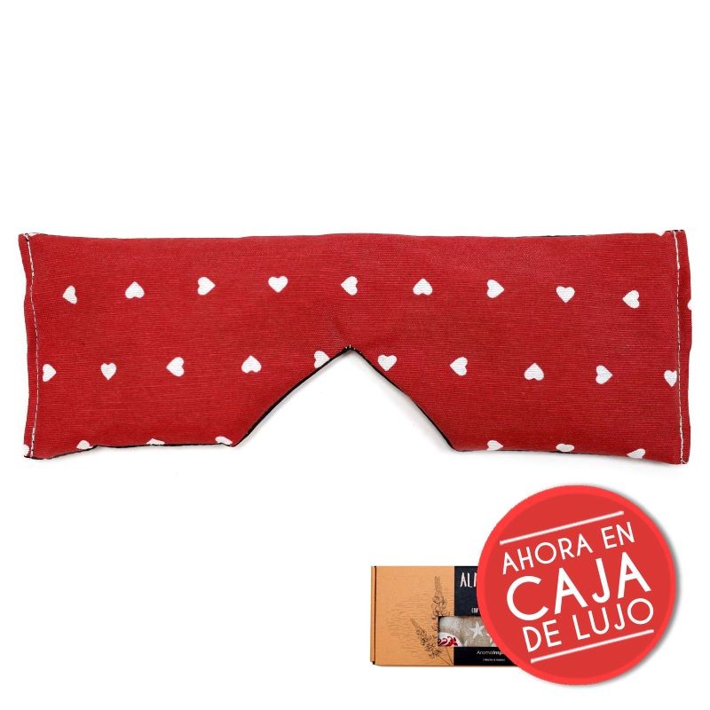 Almohadillas de ojos aromáticas de lavanda en caja