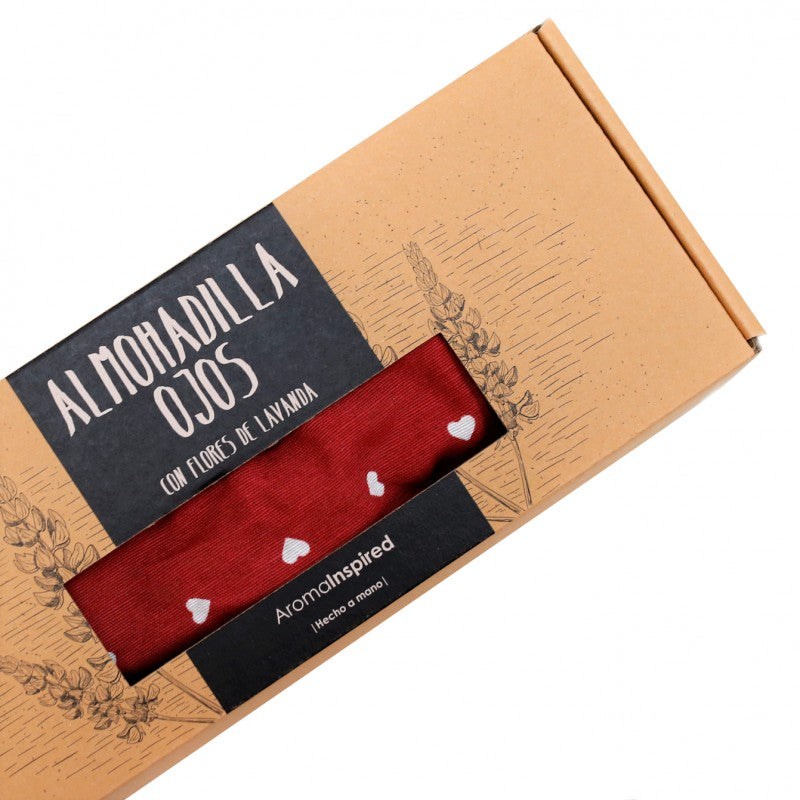 Almohadillas de ojos aromáticas de lavanda en caja