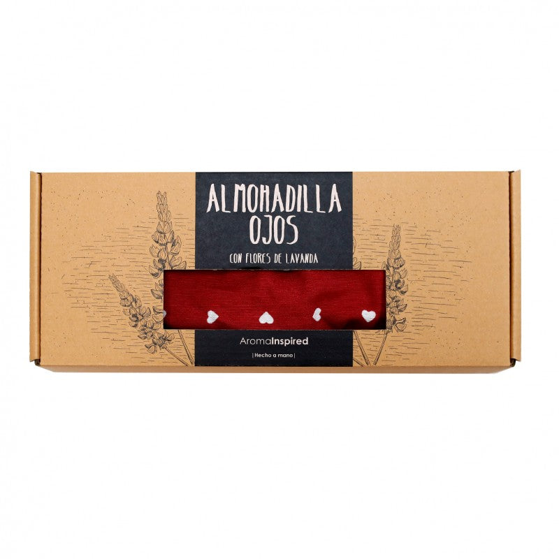 Almohadillas de ojos aromáticas de lavanda en caja