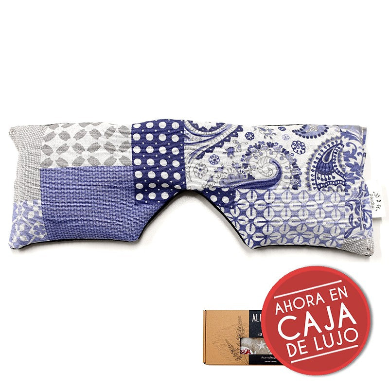 Almohadillas de ojos aromáticas de lavanda en caja