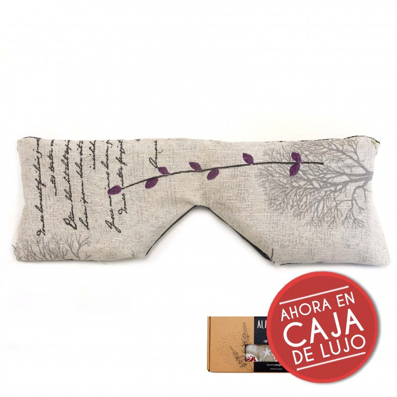 Almohadillas de ojos aromáticas de lavanda en caja