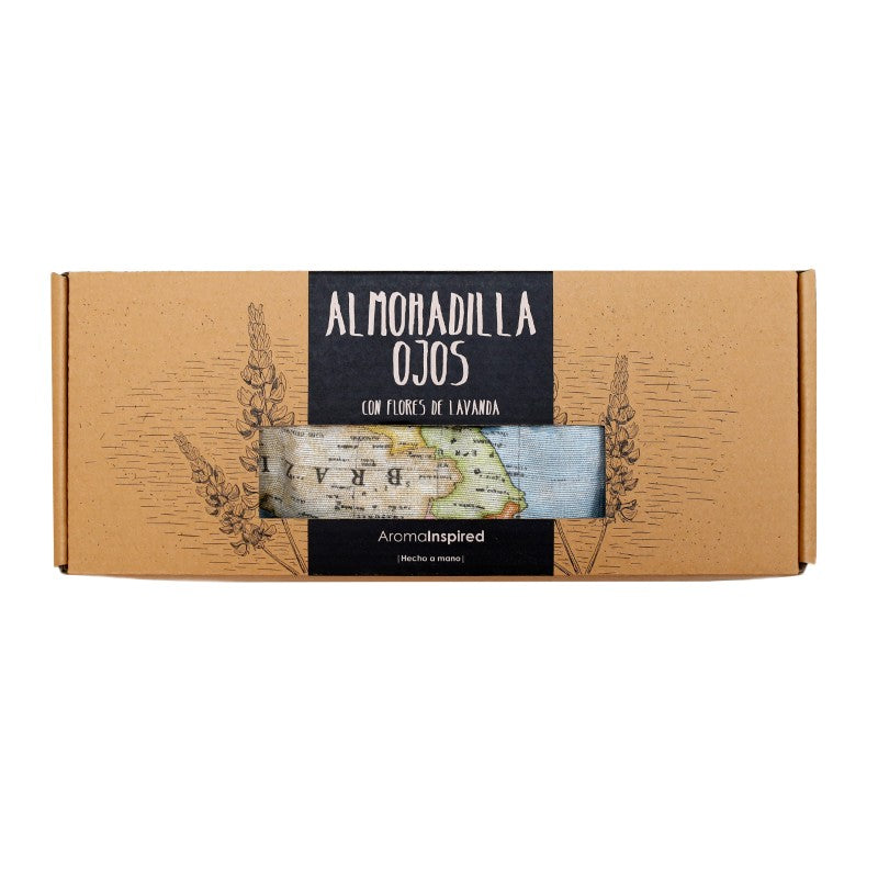 Almohadillas de ojos aromáticas de lavanda en caja