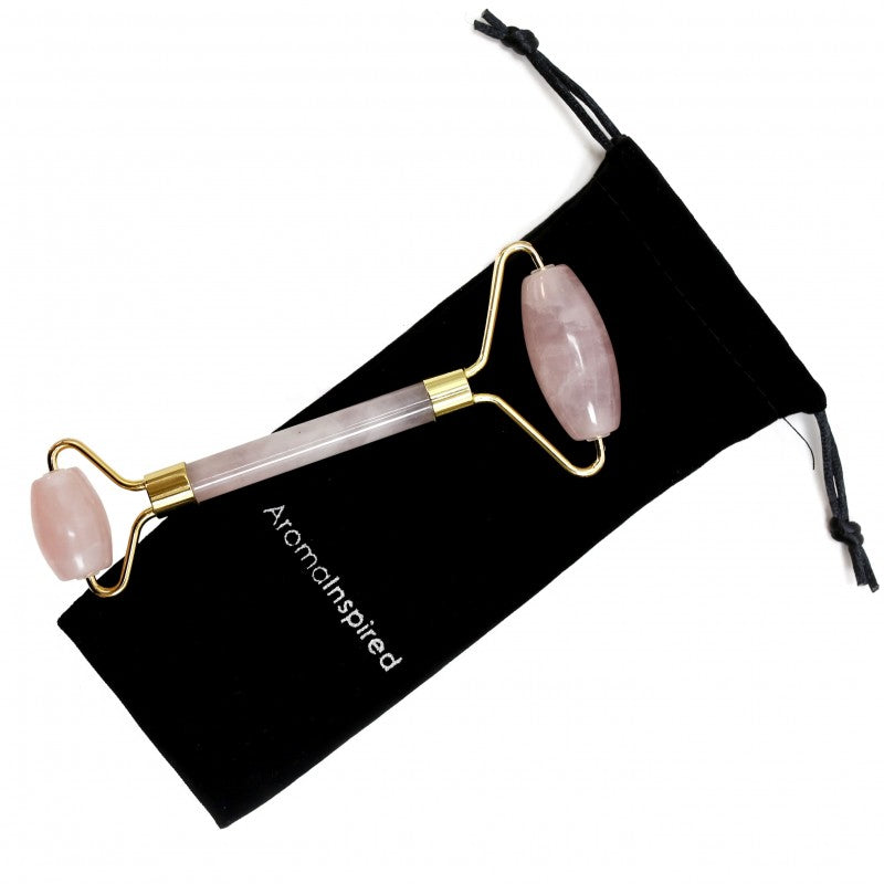 Masajeador Face Roller -Cuarzo Rosa