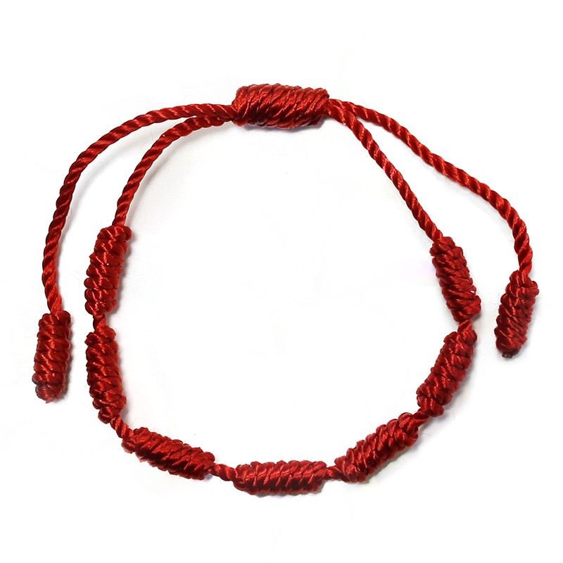 Pulsera cuerda roja 7 Nudos